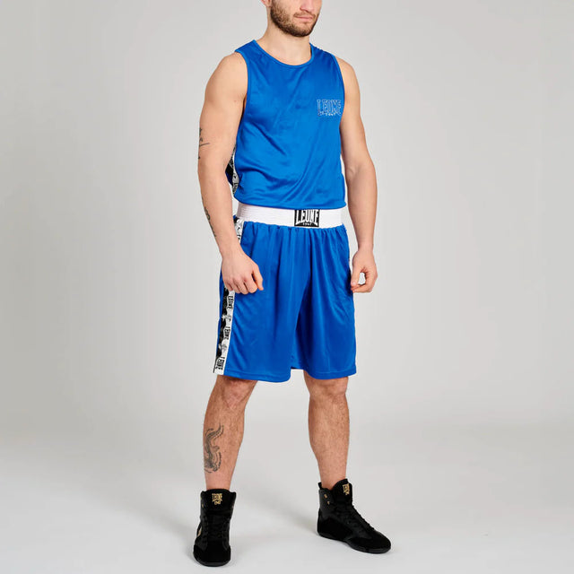 Leone Iconic Boxing Singlet Blue