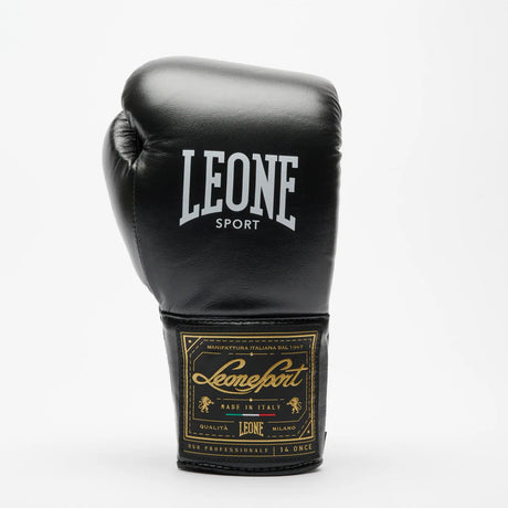 Leone Orlando Classico Laced Boxing Gloves Black
