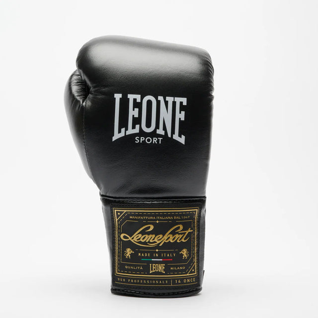 Leone Orlando Classico Laced Boxing Gloves Black
