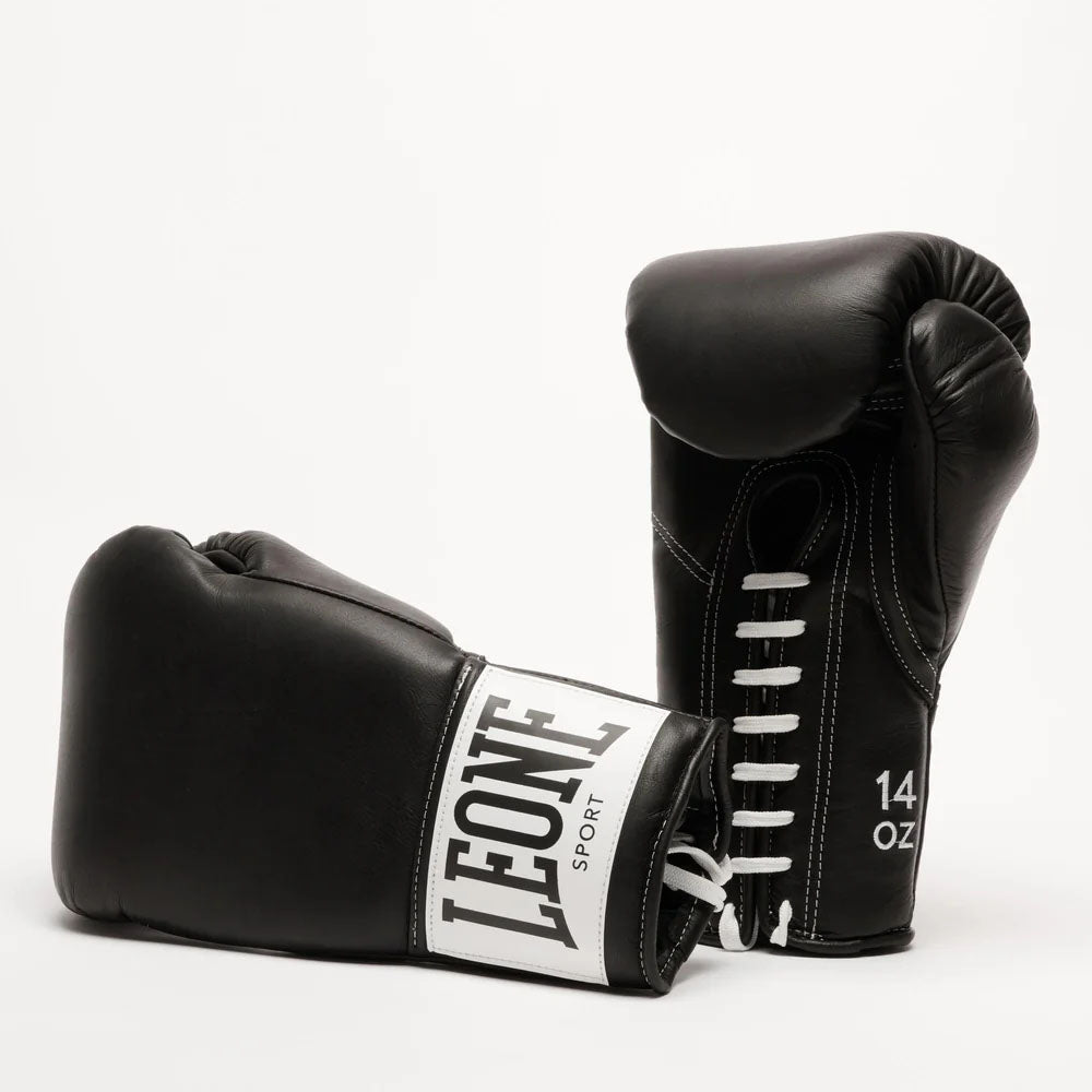 Leone Romeo Vintage Laced Boxing Gloves Black