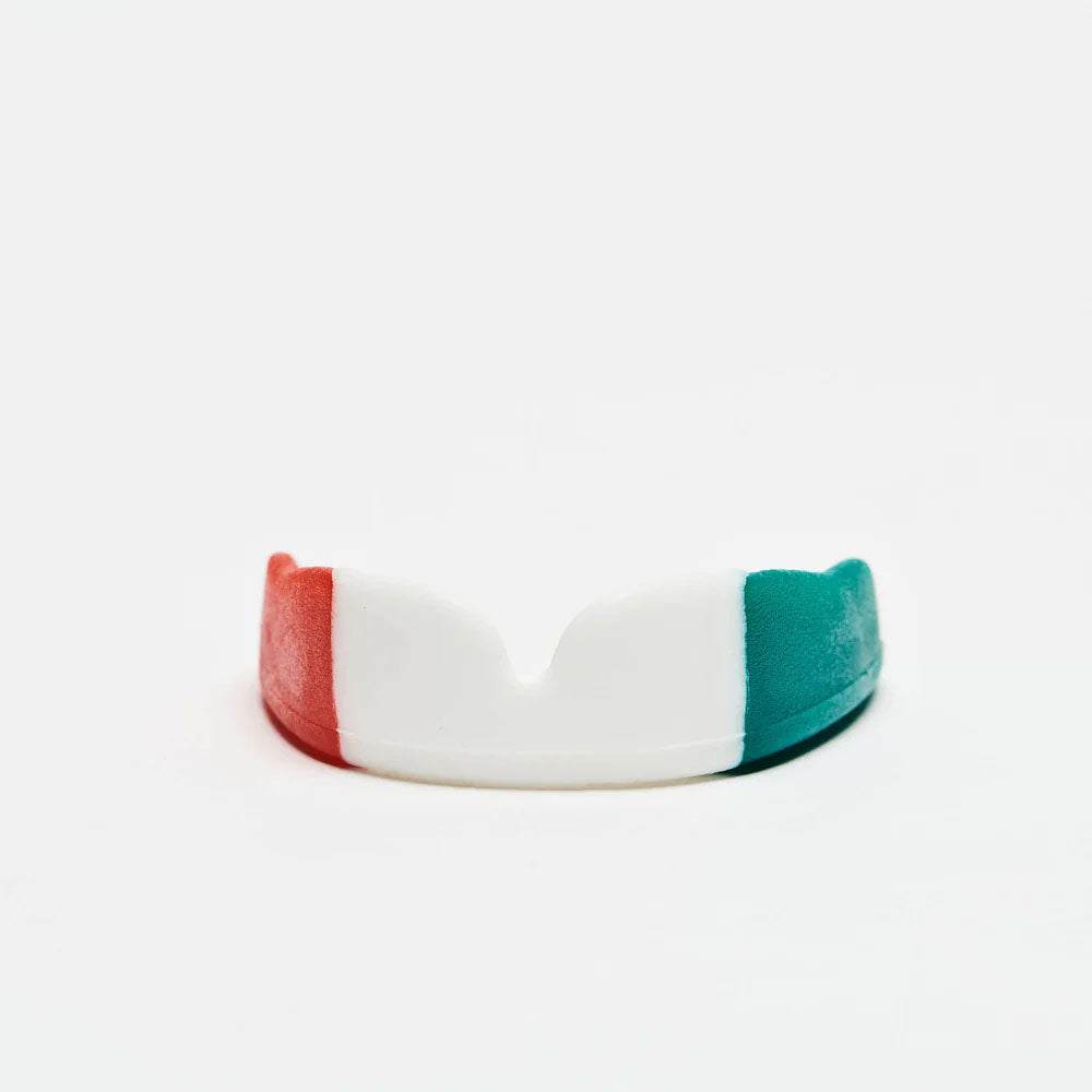 Leone Titan Mouth Guard White/Red/Green