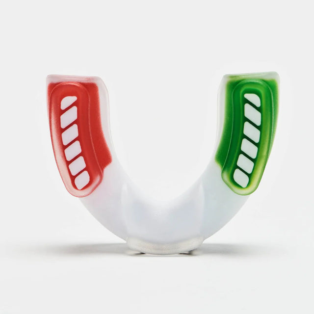 Leone Top Guard Mouth Guard White/Red/Green