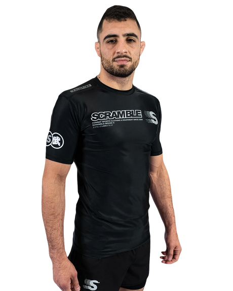 Scramble Mirai Rash Guard Black in black, view 2 of 5