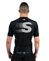 Scramble Mirai Rash Guard Black in black, view 4 of 5
