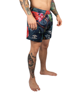 Scramble Mesh Hybrid Grappling Shorts Ohana Camo in Ohana floral camo, view 2 of 6