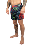 Scramble Mesh Hybrid Grappling Shorts Ohana Camo in Ohana floral camo, view 3 of 6