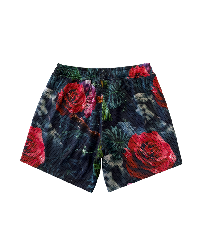 Scramble Mesh Hybrid Grappling Shorts Ohana Camo in Ohana floral camo, view 6 of 6