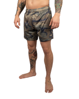 Scramble Mesh Hybrid Grappling Shorts Woodland Camo in Woodland camo, view 3 of 6