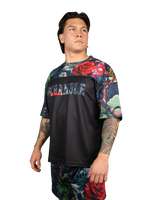Scramble Mesh Hybrid Grappling Top Ohana Camo in Ohana floral camo, view 3 of 7
