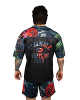 Scramble Mesh Hybrid Grappling Top Ohana Camo in Ohana floral camo, view 4 of 7