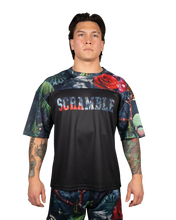 Scramble Mesh Hybrid Grappling Top Ohana Camo in Ohana floral camo, front view