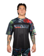 Scramble Mesh Hybrid Grappling Top Ohana Camo in Ohana floral camo, front view