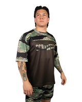 Scramble Mesh Hybrid Grappling Top Tiger Camo in Tiger camo, view 2 of 6