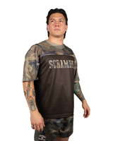Scramble Mesh Hybrid Grappling Top Woodland Camo in Woodland camo, view 2 of 6