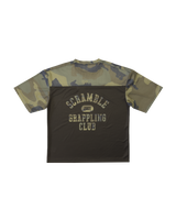 Scramble Mesh Hybrid Grappling Top Woodland Camo in Woodland camo, view 6 of 6