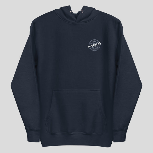 Made4Fighters Emblem Hoodie Navy/Grey/White