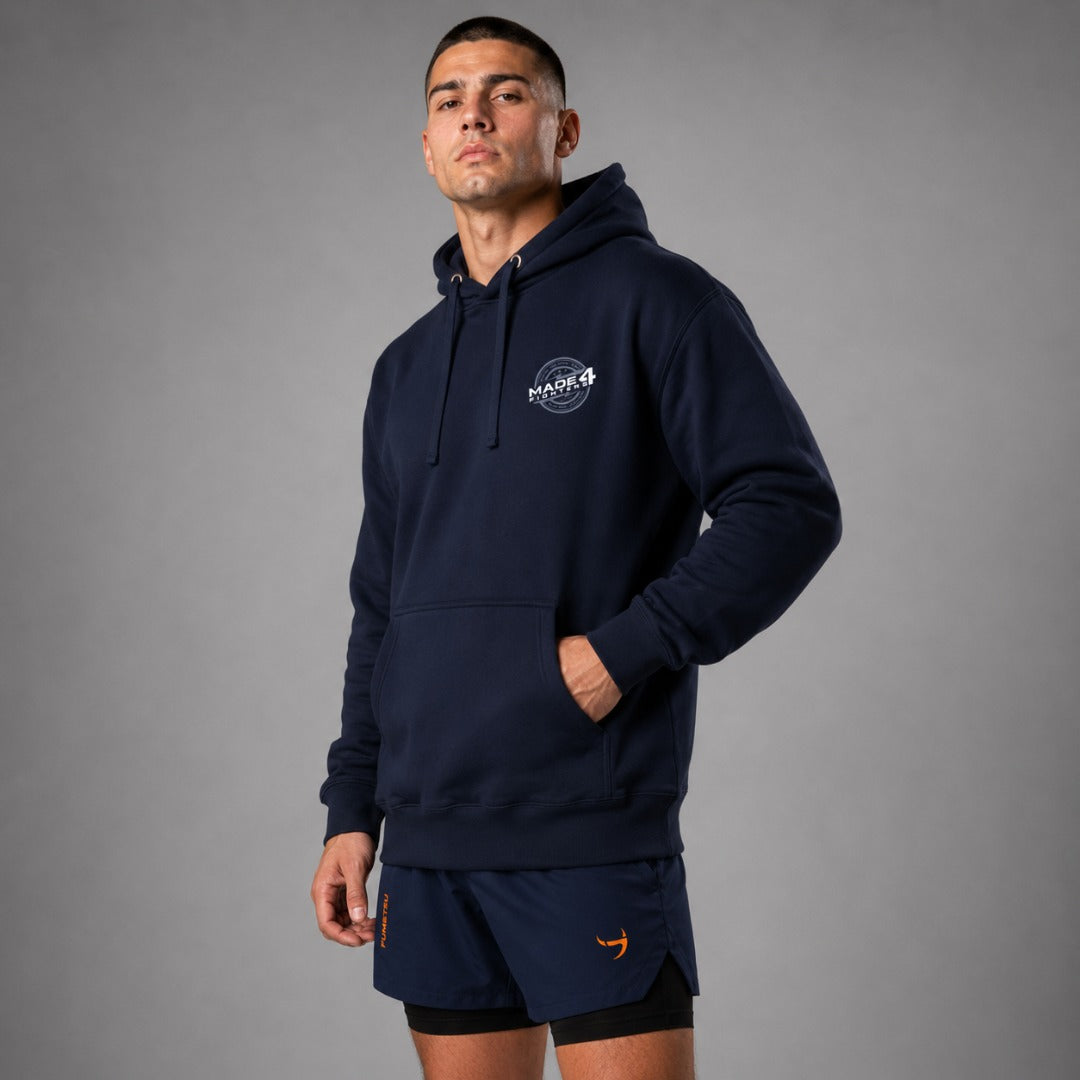Made4fighters Έμβλημα Hoodie Navy/Gray/White