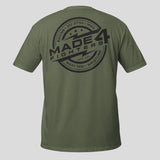 Made4Fighters Emblem T-Shirt Khaki Back