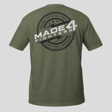 Made4Fighters Emblem T-Shirt Khaki/Black/White Back