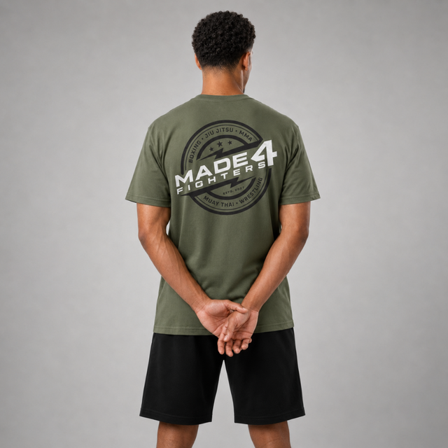 Made4Fighters Emblem T-Shirt Khaki/Black/White