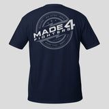 Made4Fighters Emblem T-Shirt Navy/Grey/White Back