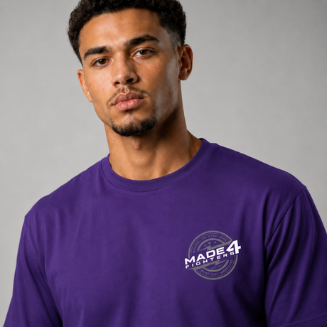Made4Fighters Emblem T-Shirt Purple/Grey/White