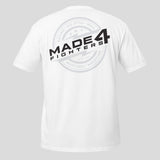 Made4Fighters Emblem T-Shirt White/Grey/Black Back