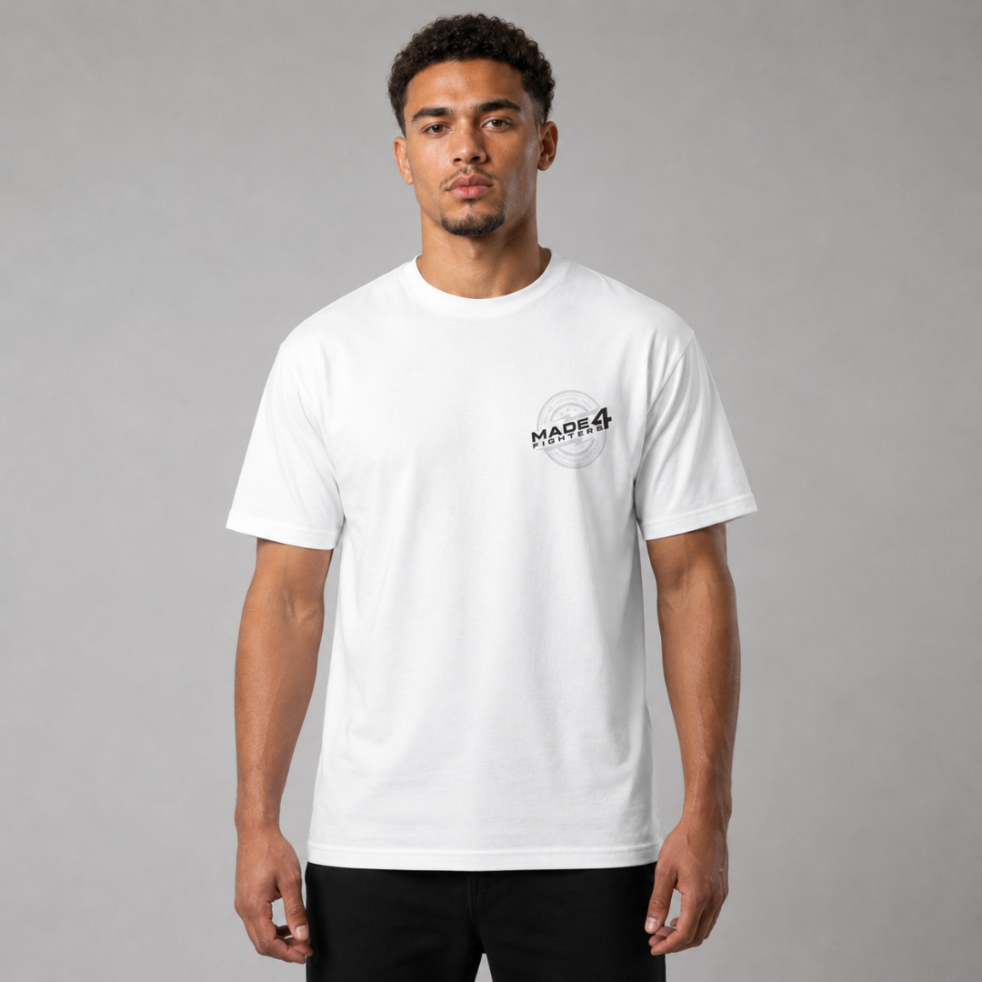 Made4Fighters Emblem T-Shirt White/Grey/Black