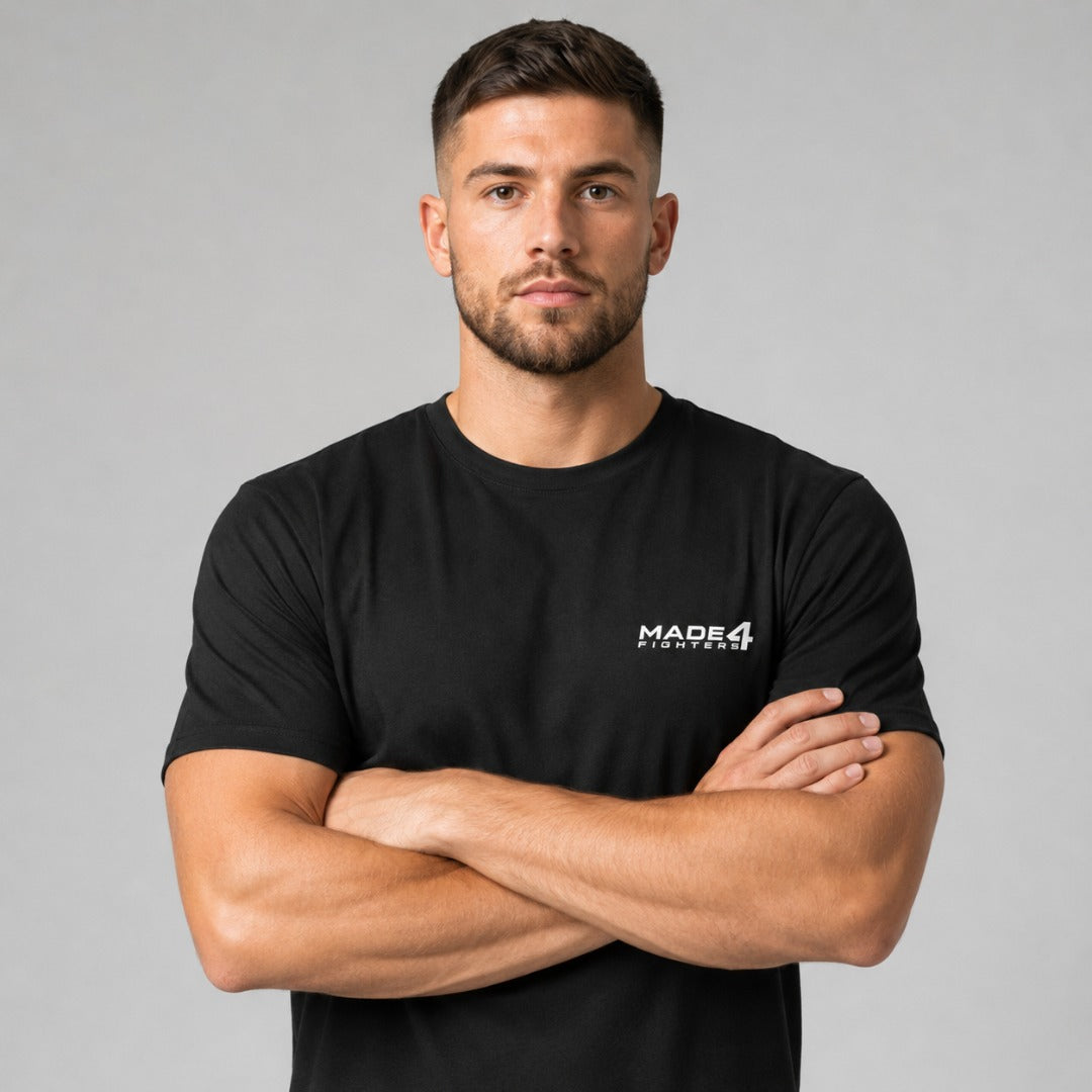 Made4Fighters Essential T-Shirt Black Lifestyle 1