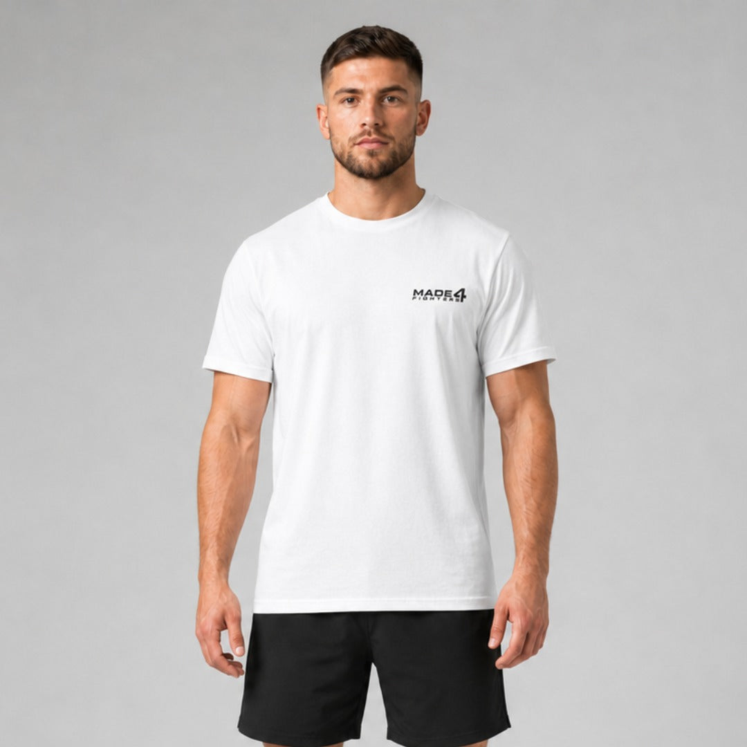 Made4Fighters Essential T-Shirt White Lifestyle 1