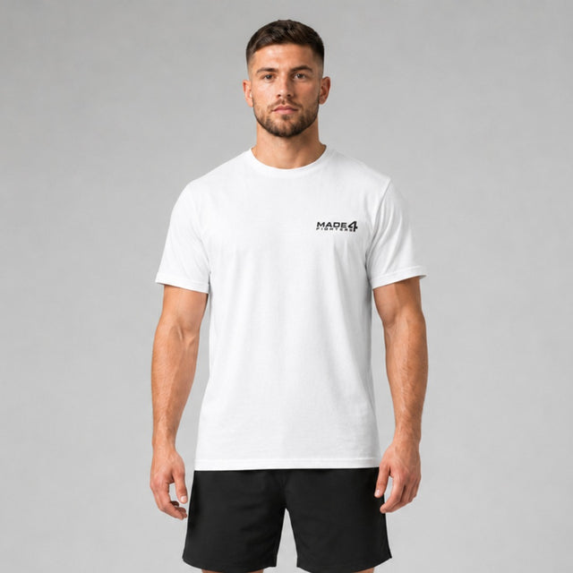 Made4Fighters Essential T-Shirt White Lifestyle 1