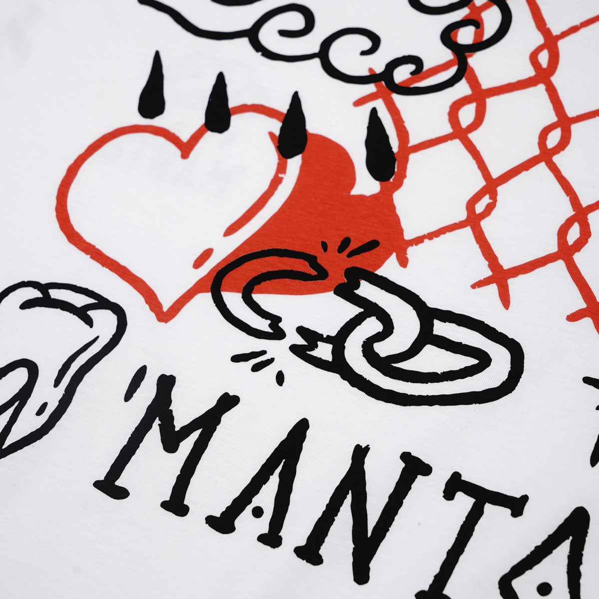 Manto πικρό γλυκό μπλουζάκι λευκό