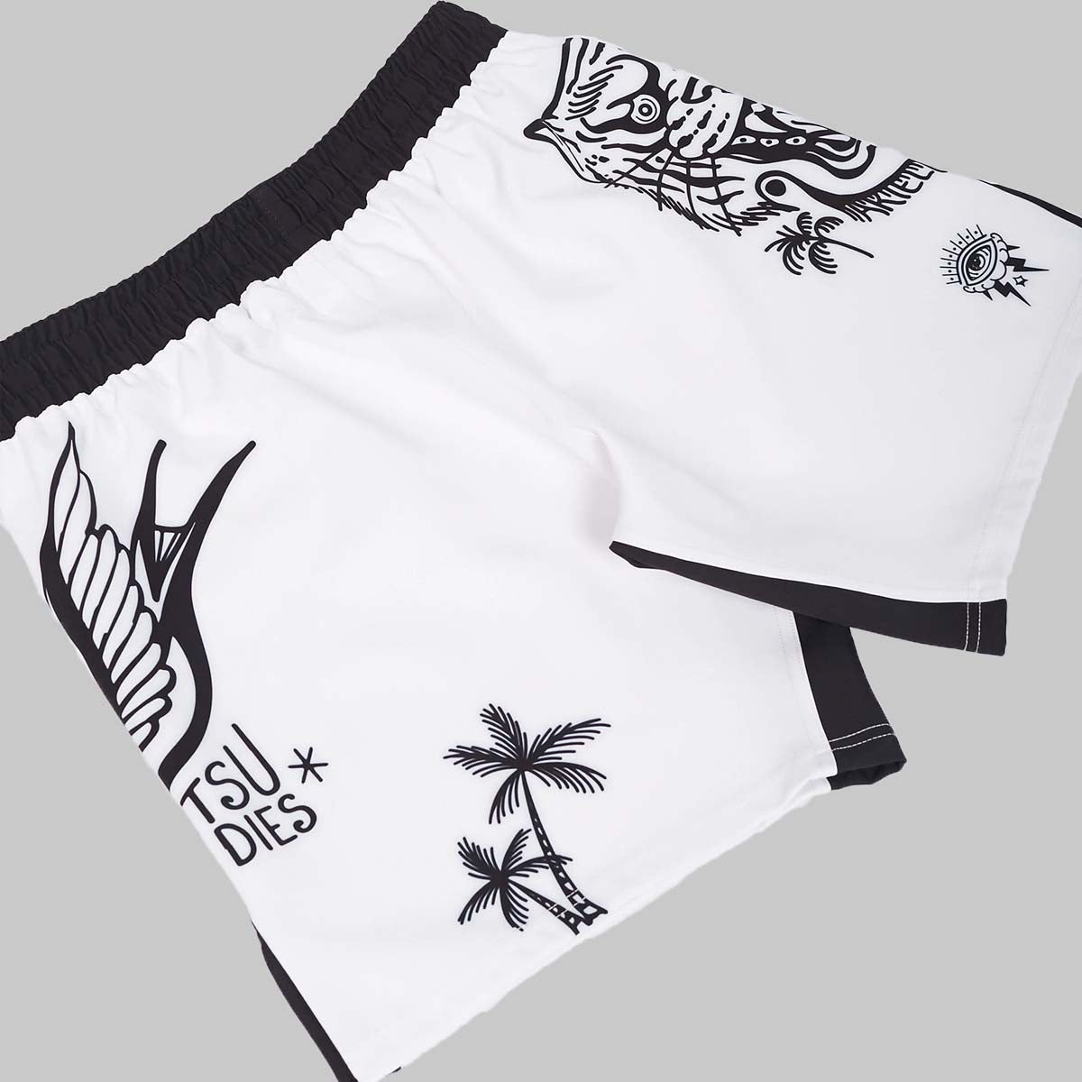 मंटो मिको फाइट शॉर्ट्स व्हाइट