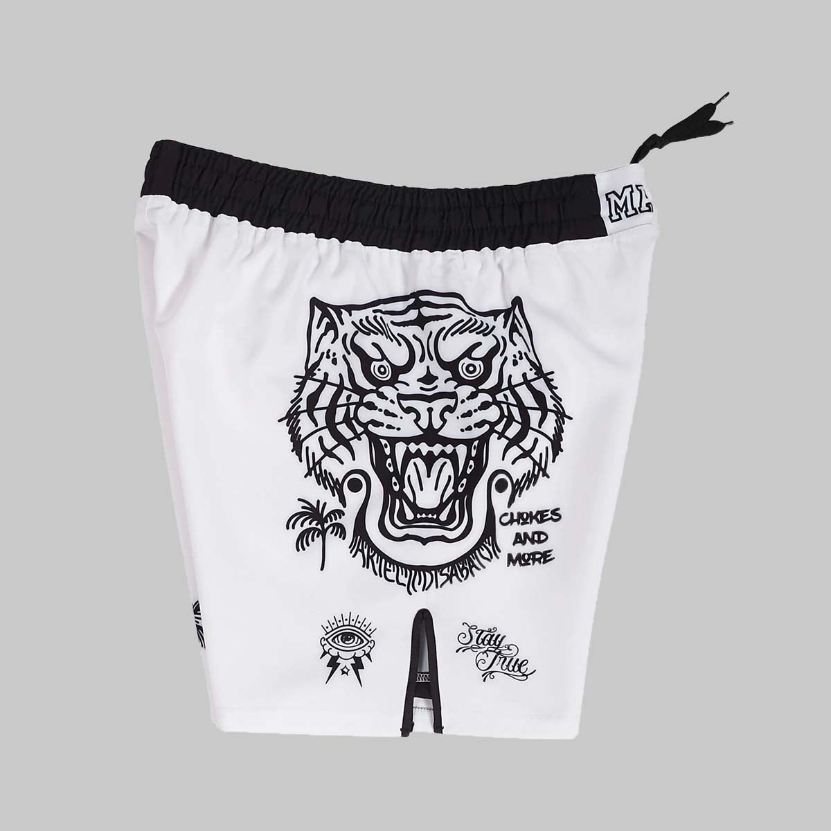 मंटो मिको फाइट शॉर्ट्स व्हाइट