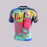 Manto Neon Abstract Rash Guard Multi Color