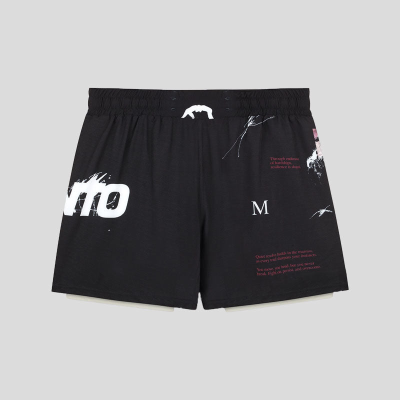 Manto Overcome Fight Shorts White