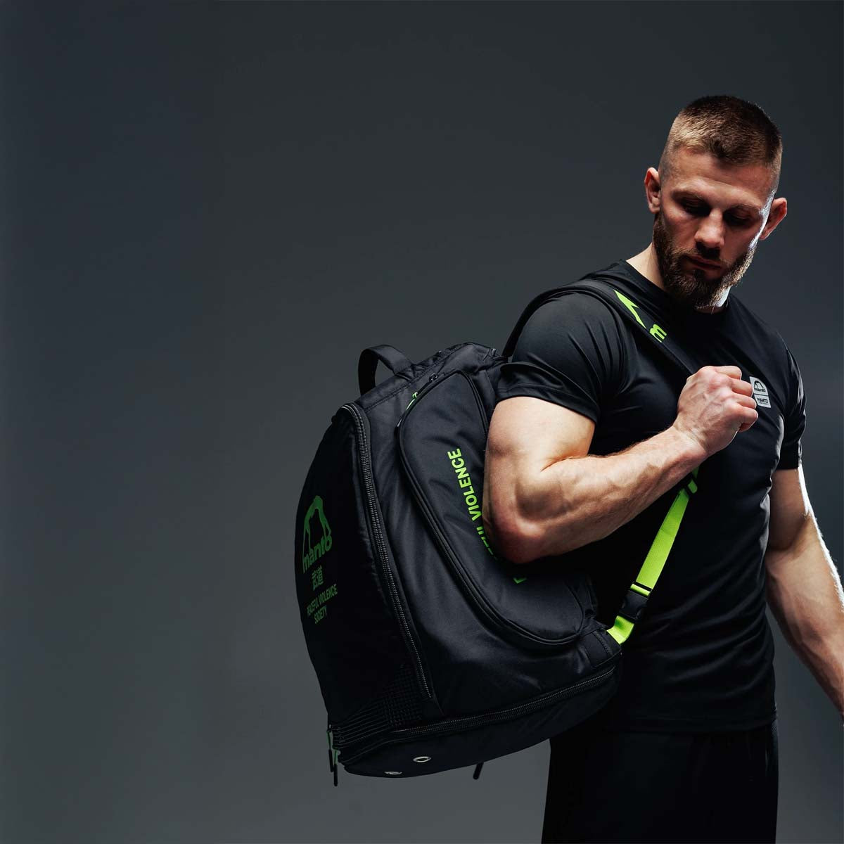 Manto Society XL Convertible Back Pack preto/verde