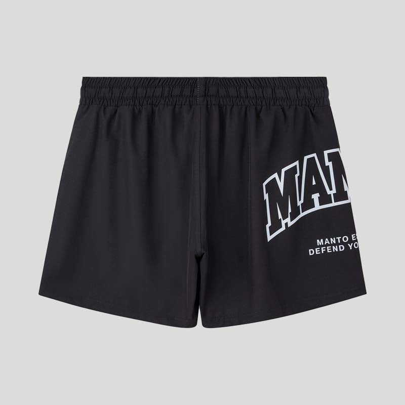 Manto Varsity Fight Shorts Black