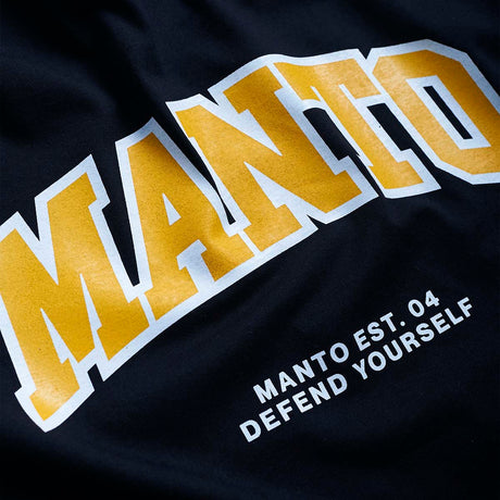 Manto Varsity büyük boy tişört siyah