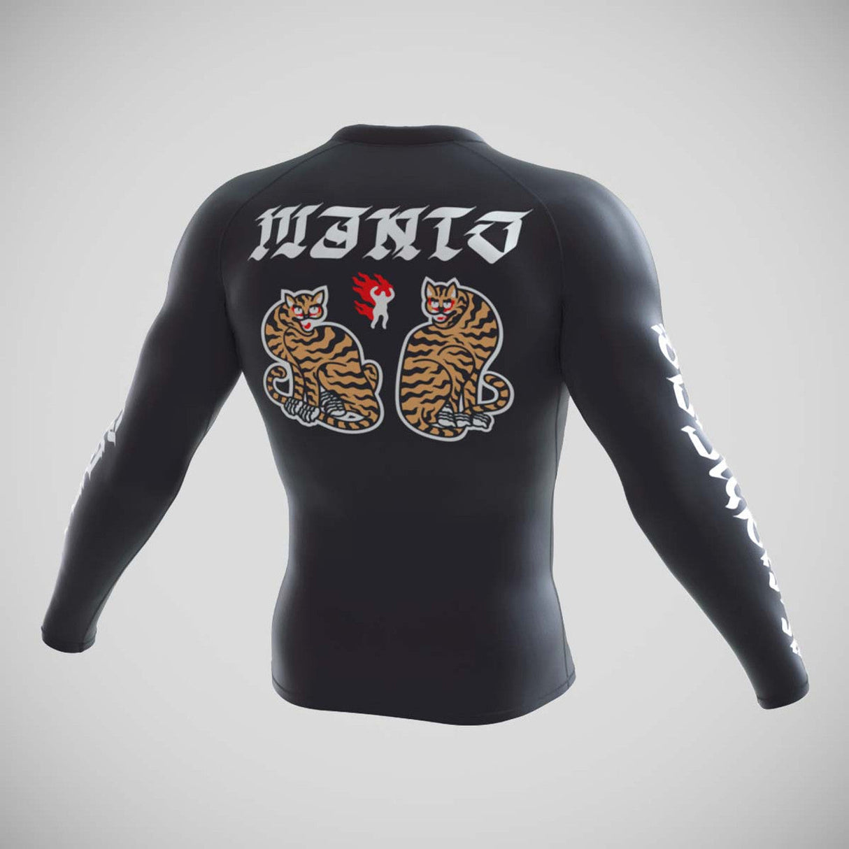 Manto Tigres de manga longa Guarda precipitada preta