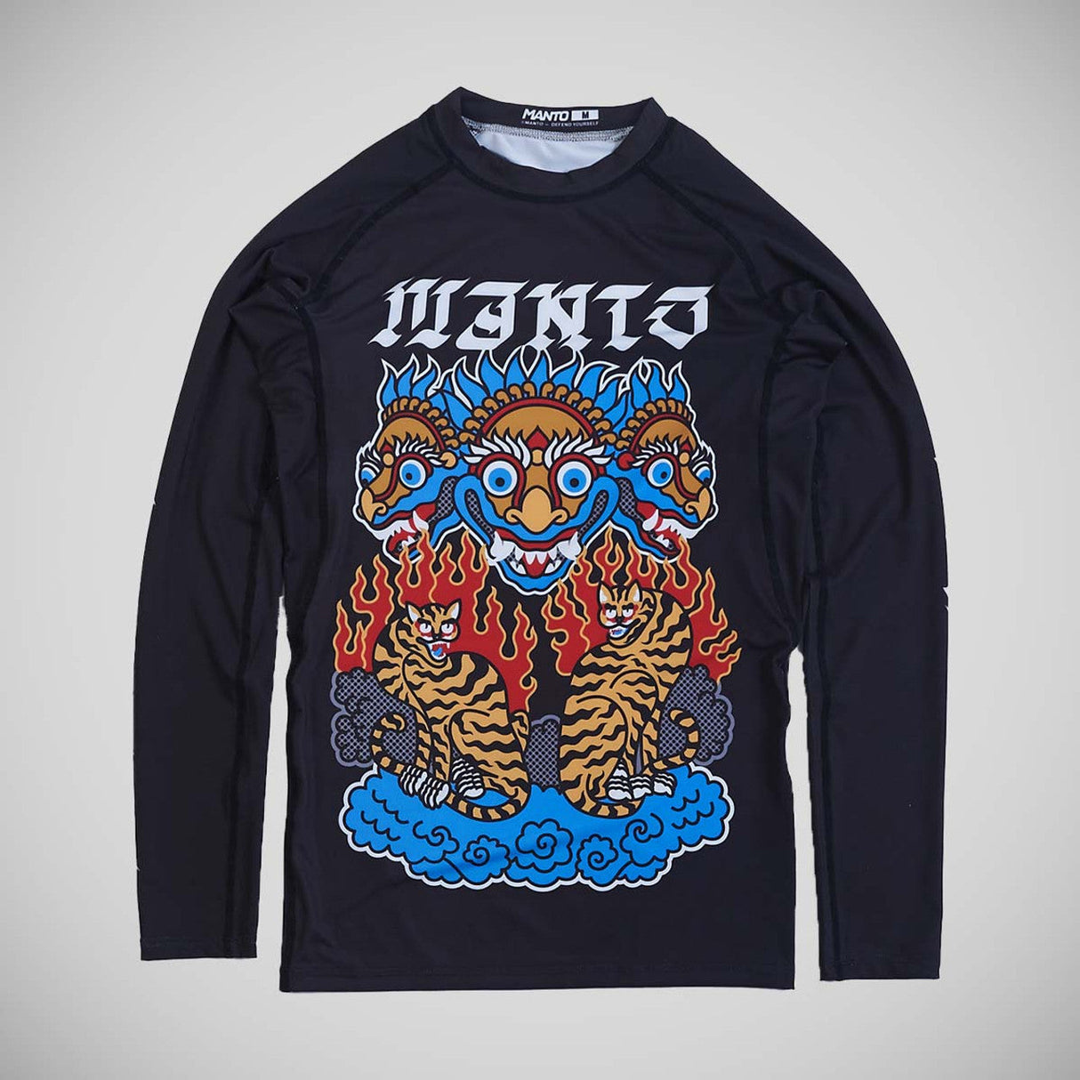 Manto Tigres de manga longa Guarda precipitada preta