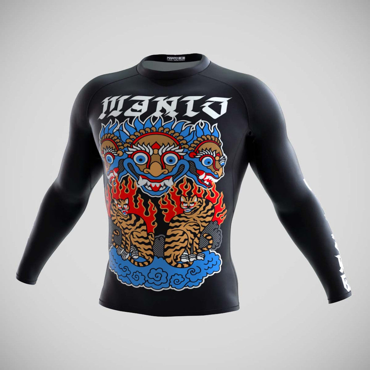 Manto Tigres de manga longa Guarda precipitada preta