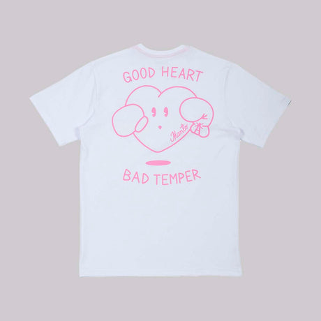 تي شيرت مانتو x KTOF على شكل قلب باللون الأبيض