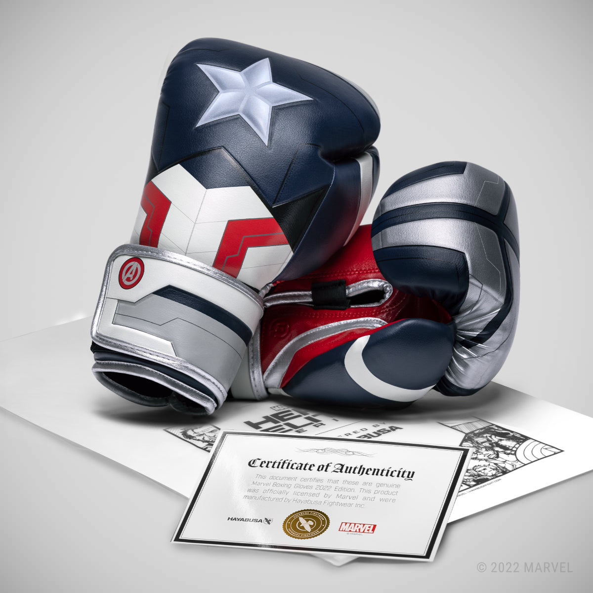 Marvel's Captain America (Sam Wilson) boxerské rukavice stříbro/modrá