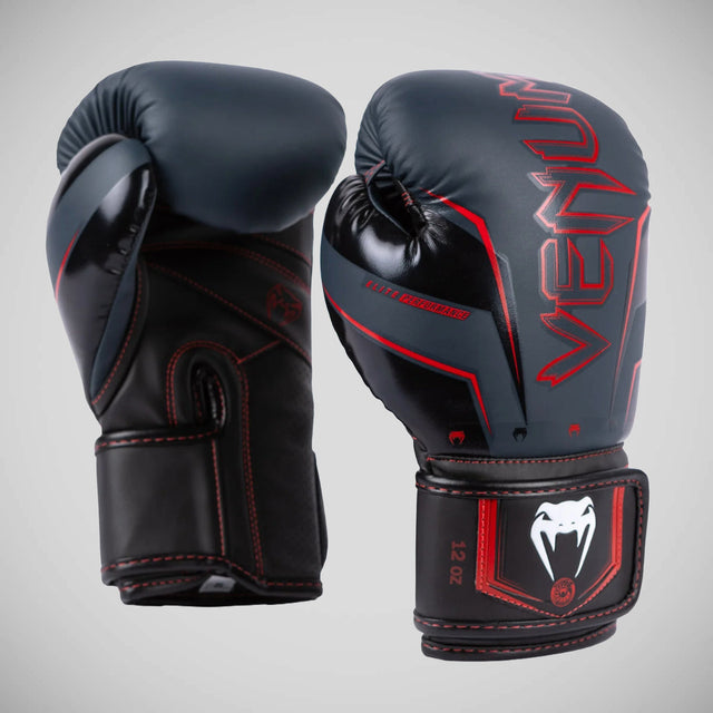 Venum Elite Evo Boxing Gloves Navy/Black/Red