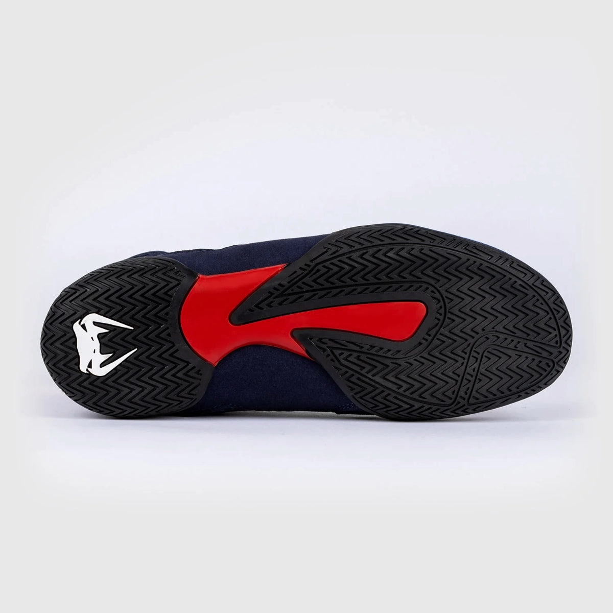 Navy Blue/Red Venum Contender Boxing Shoes   