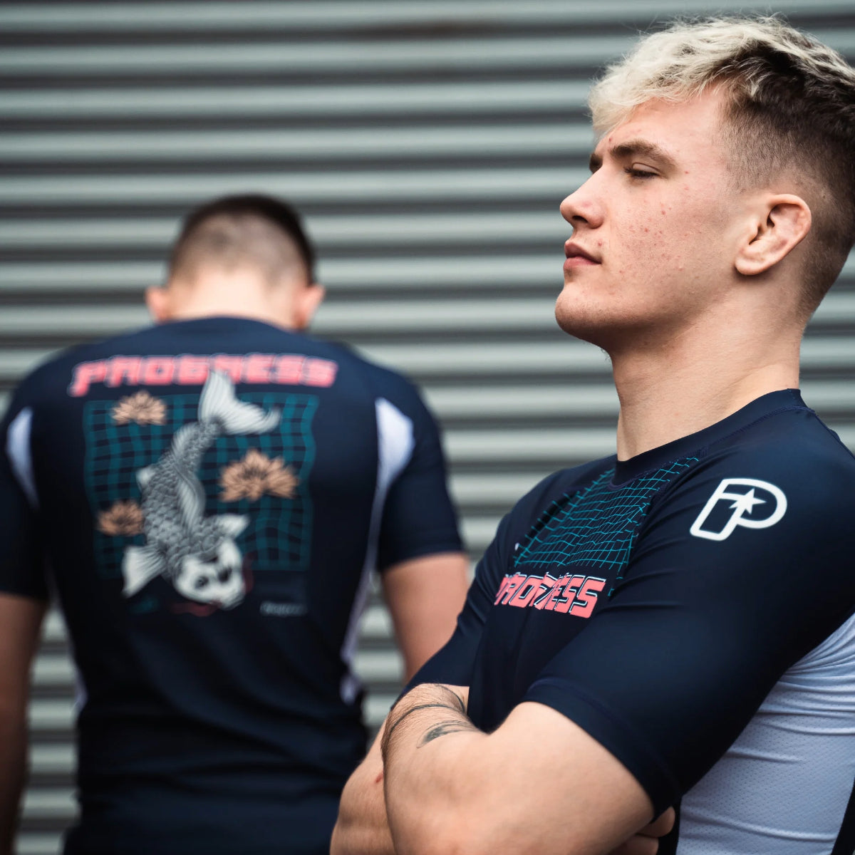 Vooruitgang onbekend Koi Rash Guard Navy