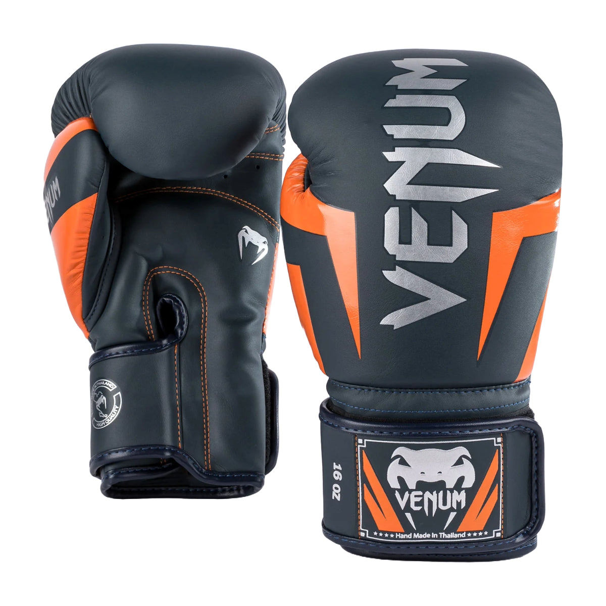 Venum Elite Boxing Gloves Navy Silver Orange Made4fighters Made4Fighters