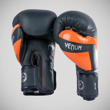 Navy/Silver/Orange Venum Elite Boxing Gloves