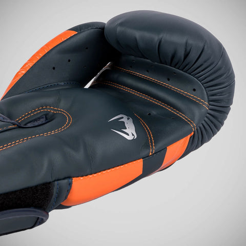 Navy/Silver/Orange Venum Elite Boxing Gloves